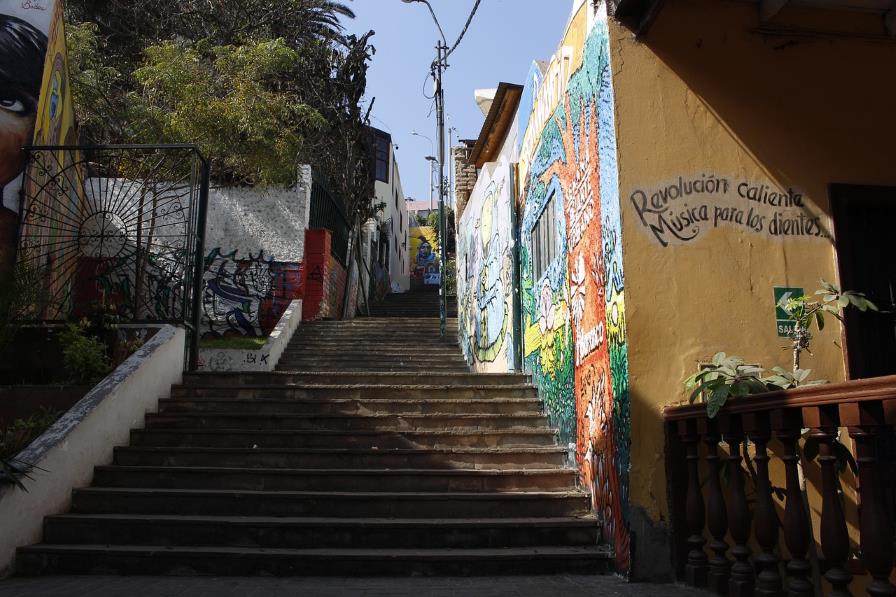 escaleras en el distrito de barranco en lima